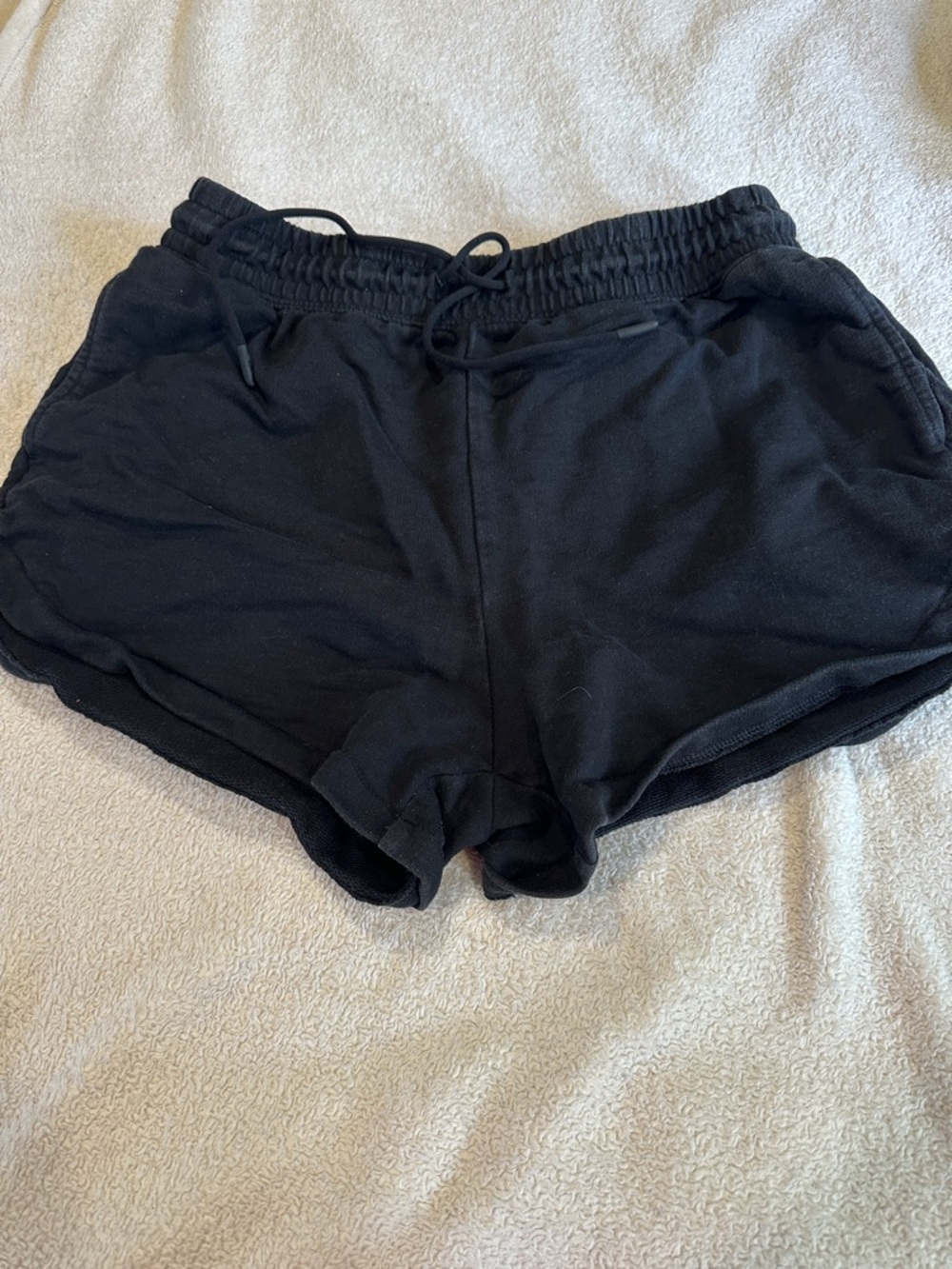 Gymshark-Black Women's Drawstring Lounge Shorts size small